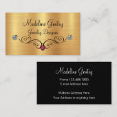 Noble Schmuck-Designer-Imitat-Juwelen Visitenkarte (Vorne/Hinten)