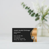 Noble Schmuck-Visitenkarten Visitenkarte (Stehend Vorderseite)