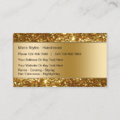 Noble Schönheits-Friseur-Visitenkarten Visitenkarte (Rückseite)