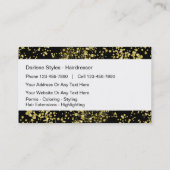 Noble Schönheits-Friseur-Visitenkarten Visitenkarte (Rückseite)