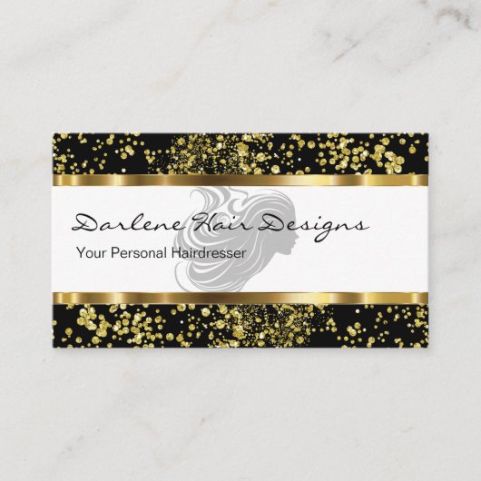 Noble Schönheits-Friseur-Visitenkarten Visitenkarte (Vorderseite)