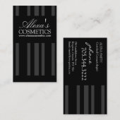 Noble schwarze Visitenkarte (Vorne/Hinten)