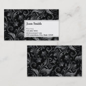 Noble schwarze visitenkarte (Vorne/Hinten)