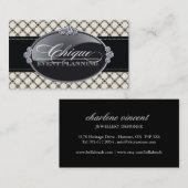 Noble Schwarzweiss-Visitenkarten Visitenkarte (Vorne/Hinten)