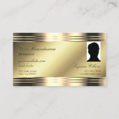 Noble Shimmery Gold Shiny Diamonds Logo und Foto Visitenkarte (Rückseite)