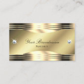Noble Shimmery Gold Shiny Diamonds mit QR Code Visitenkarte (Vorderseite)