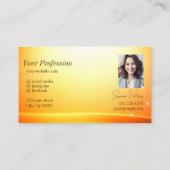 Noble Shimmery Orange geschliffene Decke Logo und  Visitenkarte (Rückseite)