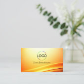 Noble Shimmery Orange geschliffene Decke Logo und  Visitenkarte (Stehend Vorderseite)