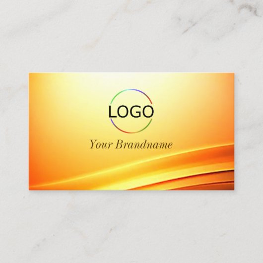 Noble Shimmery Orange geschliffene Decke Logo und  Visitenkarte (Vorderseite)