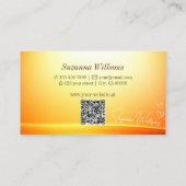 Noble Shimmery Orange geschliffene Dekoration mit  Visitenkarte (Rückseite)