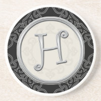 Noble silberne Monogramm-Initiale
