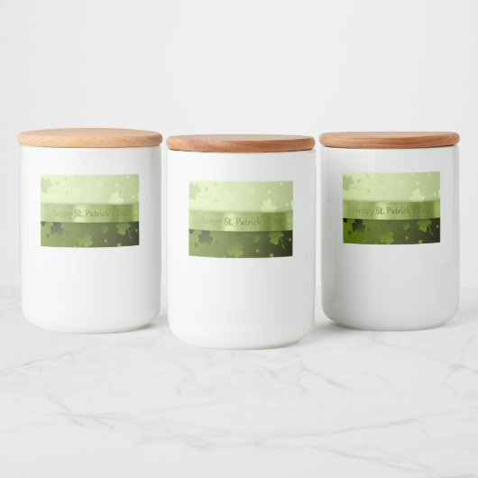 Noble St. Patrick's Day Kleeblatts Container Label Lebensmitteletikett (Flaschen)