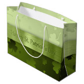 Noble St. Patrick's Day Kleeblatts Große Geschenkt Geschenktüte (Rückseite Schrägansicht)