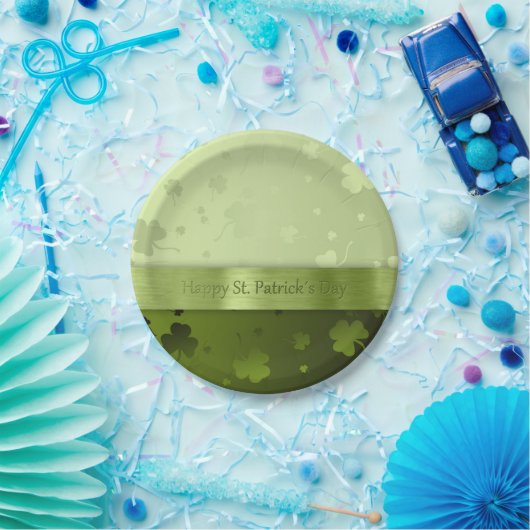 Noble St. Patrick's Day Kleeblatts - Papierplatte Pappteller (Party)