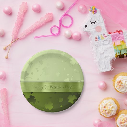 Noble St. Patrick's Day Kleeblatts - Papierplatte Pappteller (Party)