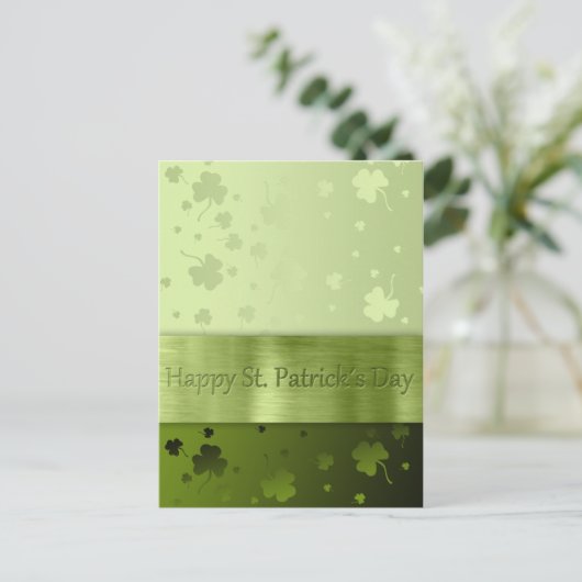 Noble St. Patrick's Day Kleeblatts - Postkarte (Stehend Vorderseite)