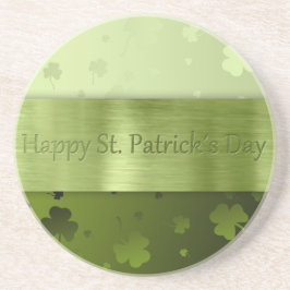 Noble St. Patrick's Day Shamrock Sandstone Coaster Getränkeuntersetzer