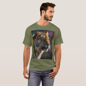 Noble Tiger Painterly Portrait T-Shirt (Vorne ganz)