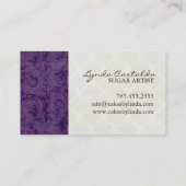 Noble und elegante Bäckerei-Visitenkarten Visitenkarte (Rückseite)