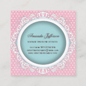 Noble und moderne Kuchen-Designer-Visitenkarten Quadratische Visitenkarte (Rückseite)