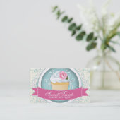 Noble und moderne Kuchen-Visitenkarten Visitenkarte (Stehend Vorderseite)