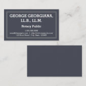 Noble und moderne Notars-Visitenkarte Visitenkarte (Vorne/Hinten)