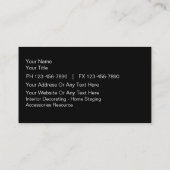 Noble verzierenVisitenkarten Visitenkarte (Rückseite)