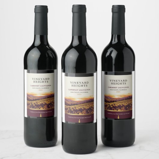 "Noble Vine Design: Captivating Labels for Premium Weinetikett (Flaschen)