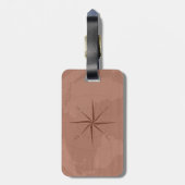 Noble Vintage Art-Weltkarte mit Kompass-Rose Gepäckanhänger (Rückseite vertikal)
