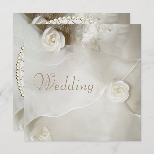 Noble Vintage Hochzeits-Kleiderhochzeit Einladung (Vorne/Hinten)