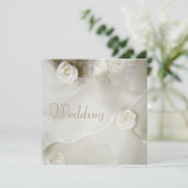 Noble Vintage Hochzeits-Kleiderhochzeit Einladung (Stehend Vorderseite)