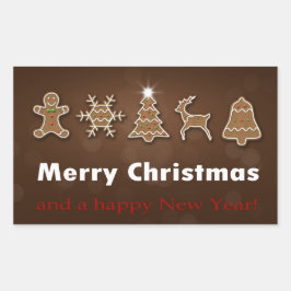 Noble Weihnachtsgebäck Rechteckiger Aufkleber