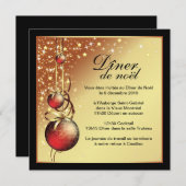 Noble Weihnachtskarten-Einladung Einladung (Vorne/Hinten)