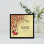 Noble Weihnachtskarten-Einladung Einladung (Stehend Vorderseite)