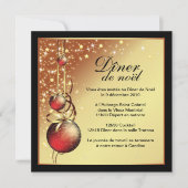 Noble Weihnachtskarten-Einladung Einladung (Vorderseite)