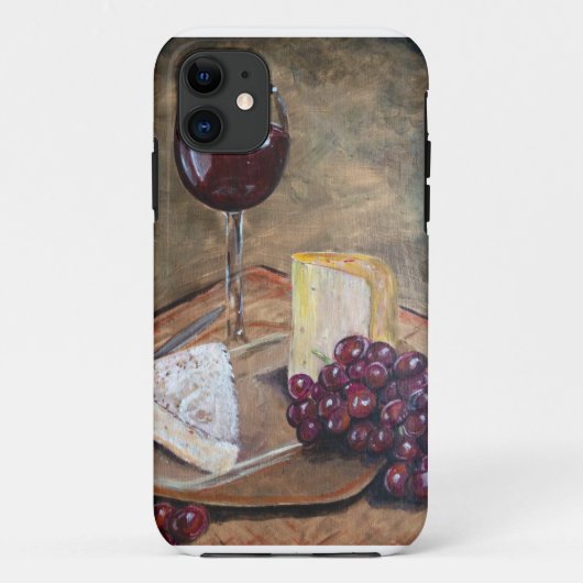 Noble Wein-und Käse-Kunst Case-Mate iPhone Hülle (Rückseite)