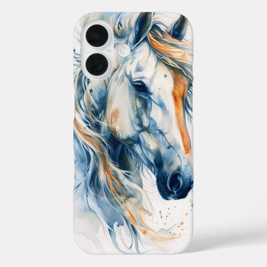Noble White Horse Case-Mate iPhone Hülle (Rückseite)