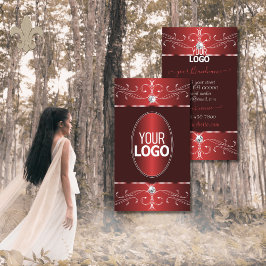 Noble Wine Red Burgundy Verzierte Ornamente mit Lo Visitenkarte