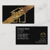 Noble wirkliche Anwesen-Geschäfts-Karten Visitenkarte (Vorne/Hinten)