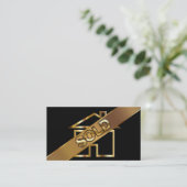 Noble wirkliche Anwesen-Geschäfts-Karten Visitenkarte (Stehend Vorderseite)