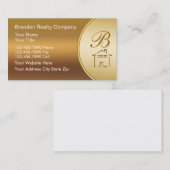 Noble wirkliche Anwesen-Geschäfts-Karten Visitenkarte (Vorne/Hinten)