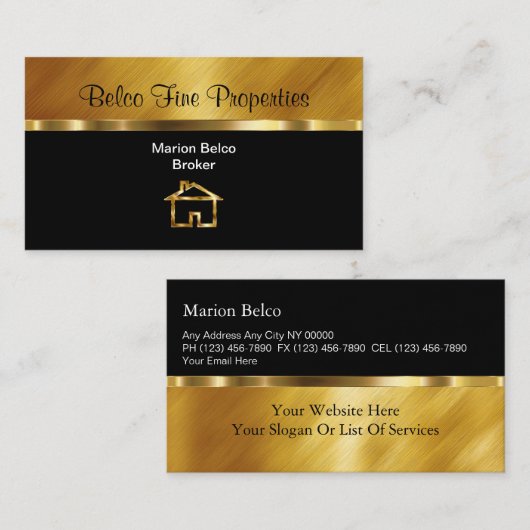 Noble wirkliche visitenkarte (Vorne/Hinten)