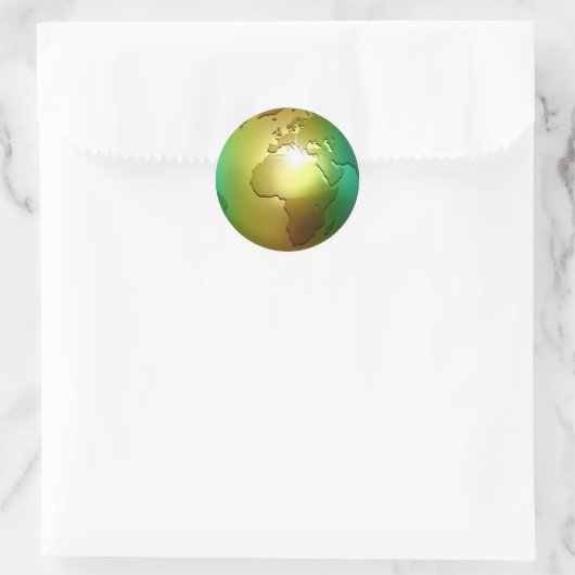 Noble World Globe - Aufkleber (Tasche)