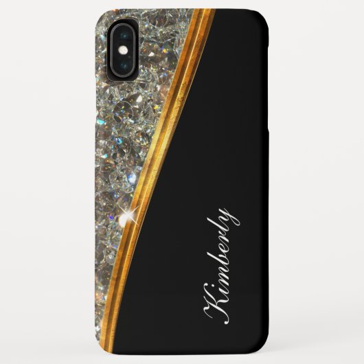 Nobler Bling Monogramm-Damen-Entwurf Case-Mate iPhone Hülle (Rückseite)