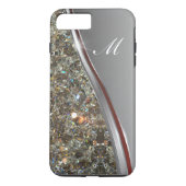 Nobler Bling Monogramm-Entwurf Case-Mate iPhone Hülle (Rückseite)