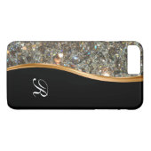 Nobler Bling Monogramm-Fall Case-Mate iPhone Hülle (Rückseite (Horizontal))