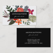 Nobler Blumenblumenstrauß beruflich Visitenkarte (Vorne/Hinten)