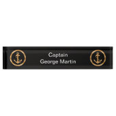 Nobler Boots-Kapitän Desk Name Plates Namensplakette (Vorderseite)
