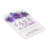 Nobler ChicClematis, der Save the Date Wedding ist Magnet (Rechte Seite)
