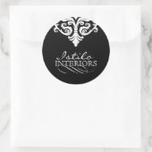 Nobler Damast-Aufkleber Runder Aufkleber (Tasche)